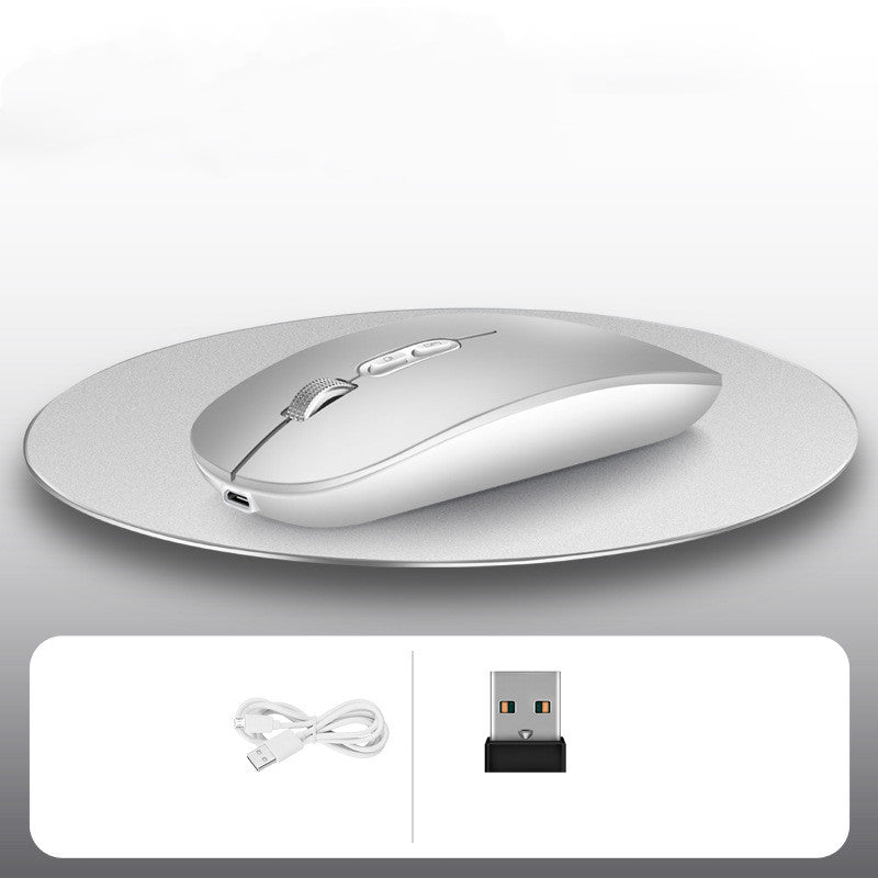 Souris sans fil rechargeable ultra-fine – 1600 DPI, silencieuse, compatible PC et Mac