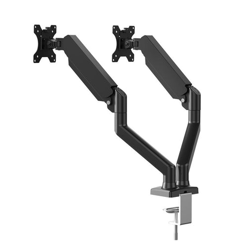 Bras support double moniteur – Hauteur réglable, aluminium, compatible écrans 14 à 32 pouces