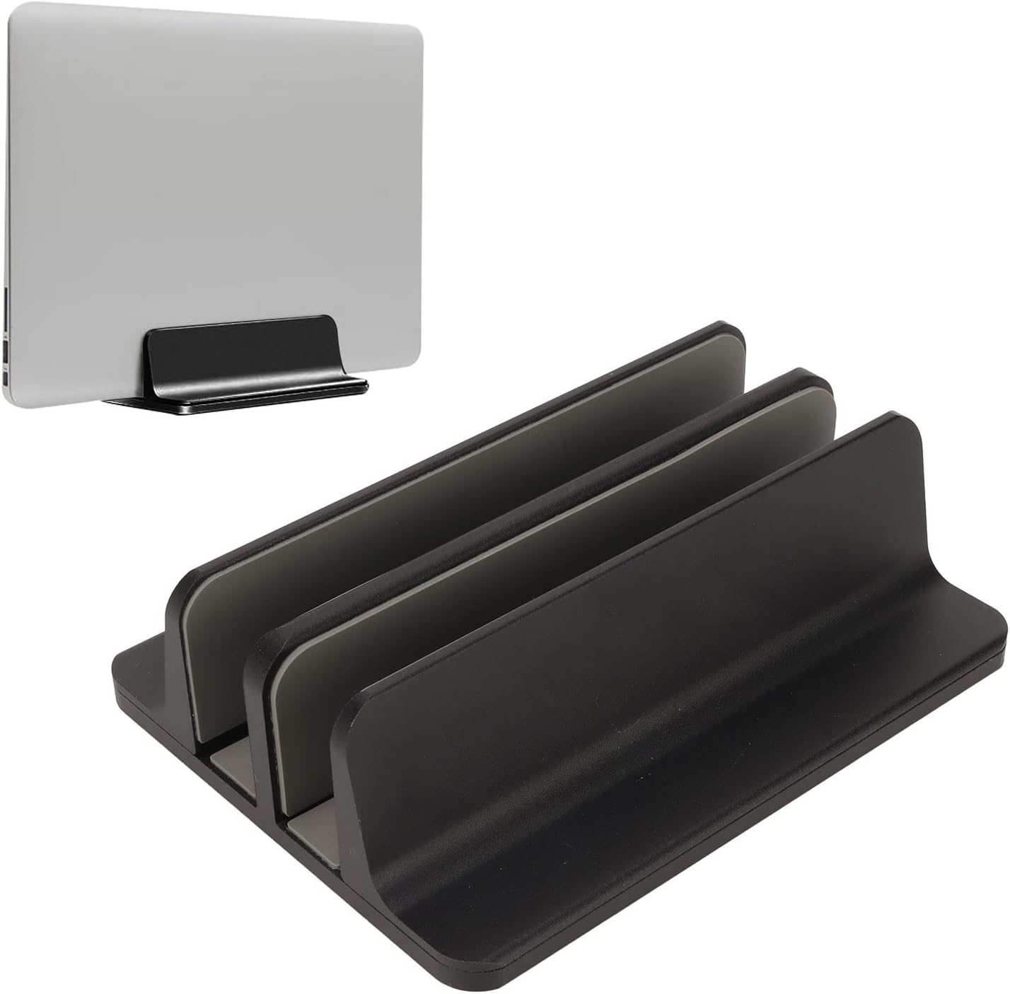 Support vertical laptop – 1 ou 2 emplacements, aluminium ou ABS, compatible MacBook et PC