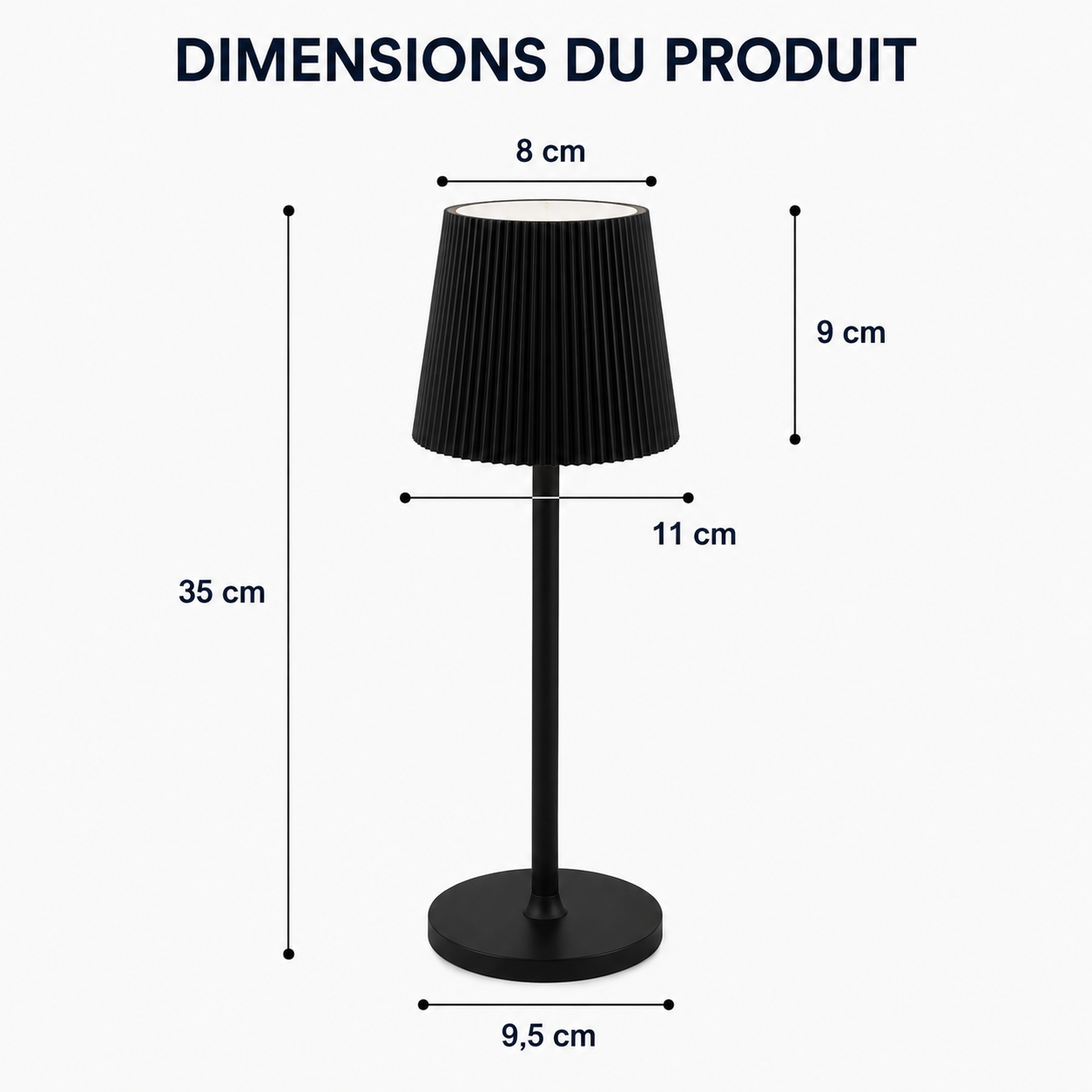 Lampe de bureau sans fil rechargeable – Design géométrique, 5 coloris, vendue seule ou en duo