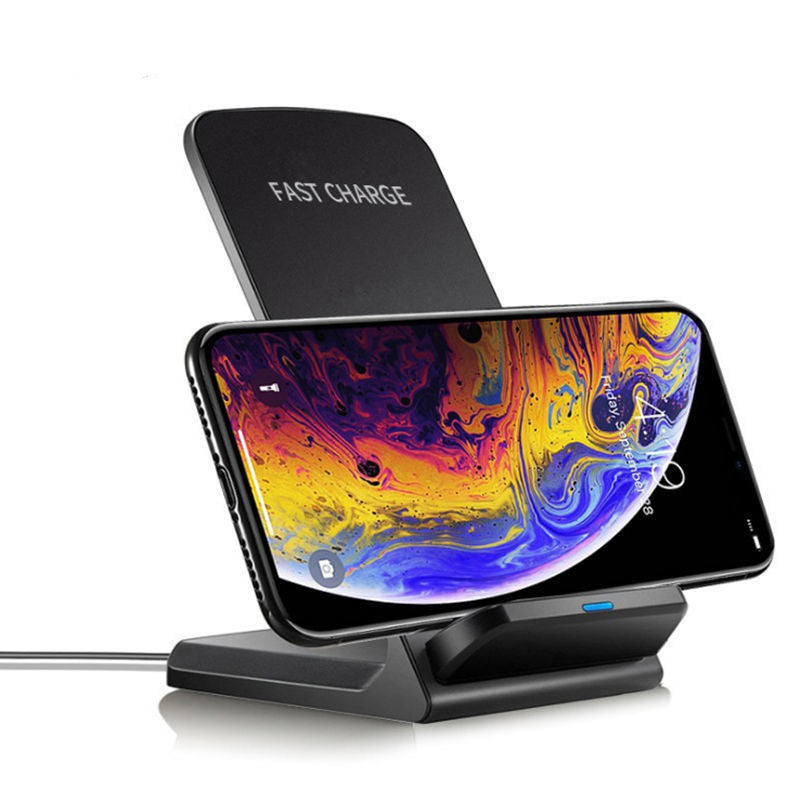 Chargeur sans fil vertical 30W – Recharge rapide QC3.0, noir ou blanc