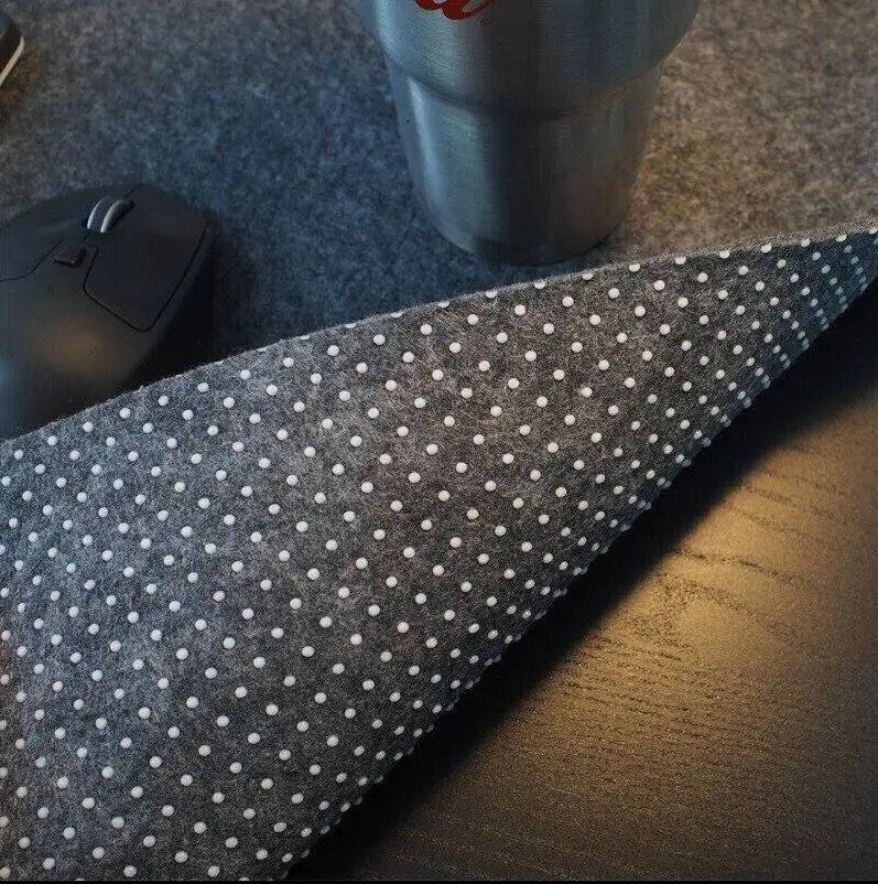 Tapis de bureau en feutre – Antidérapant, multi-tailles, gris noir, foncé ou clair