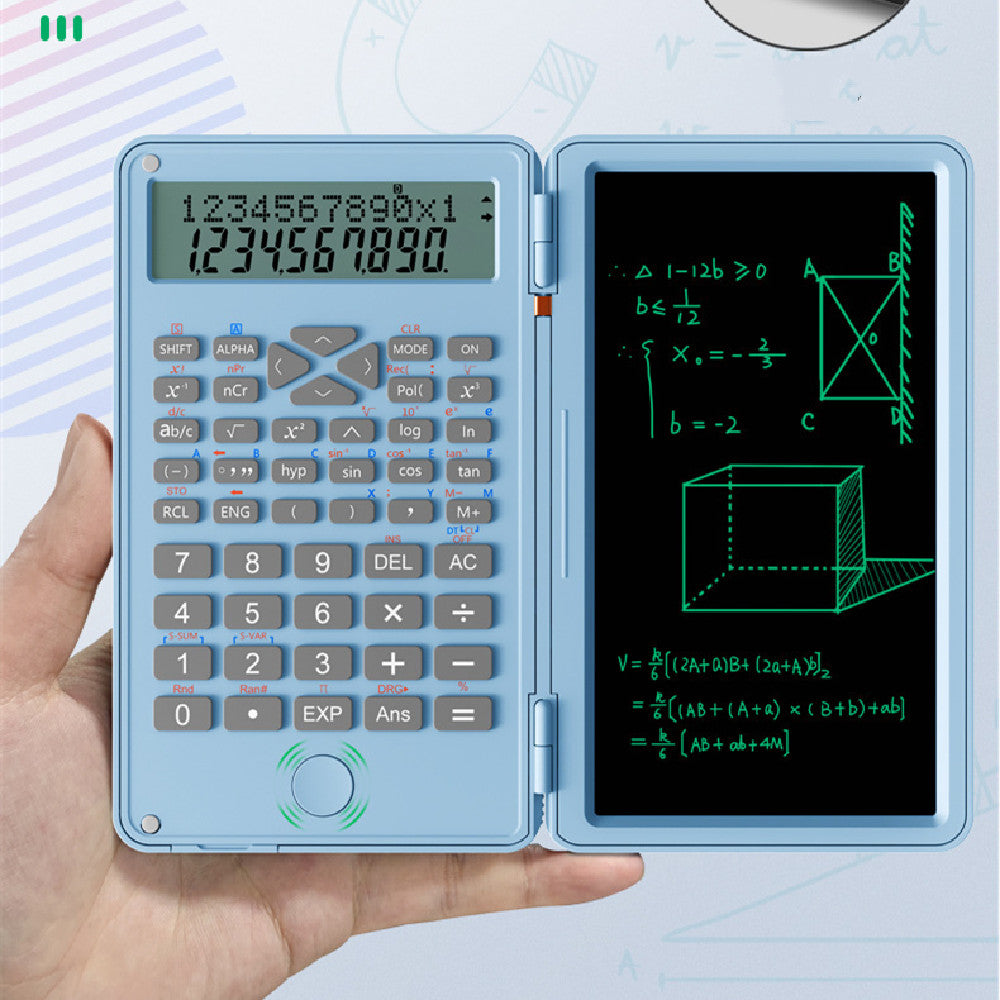 Calculatrice scientifique avec tablette d'écriture – Pliable, portable, idéale étudiants