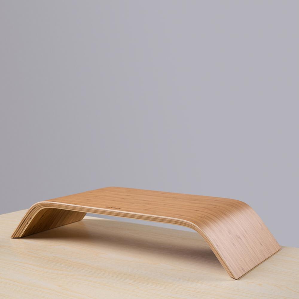 Support laptop bois bambou – Rehausseur stable et élégant pour MacBook et PC portable